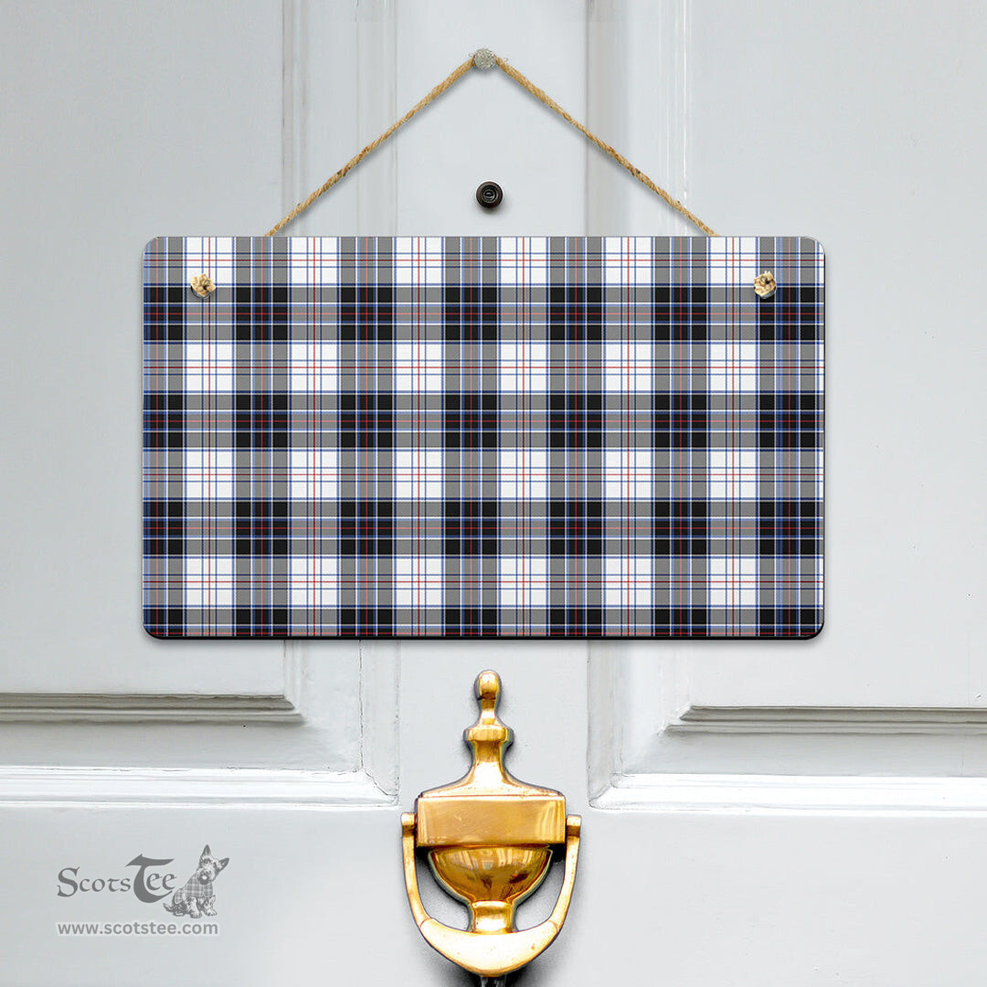 Scottish MacRae Dress Modern Clan Tartan Door Sign - Classic Scottish Plaid Tartan Plaid
