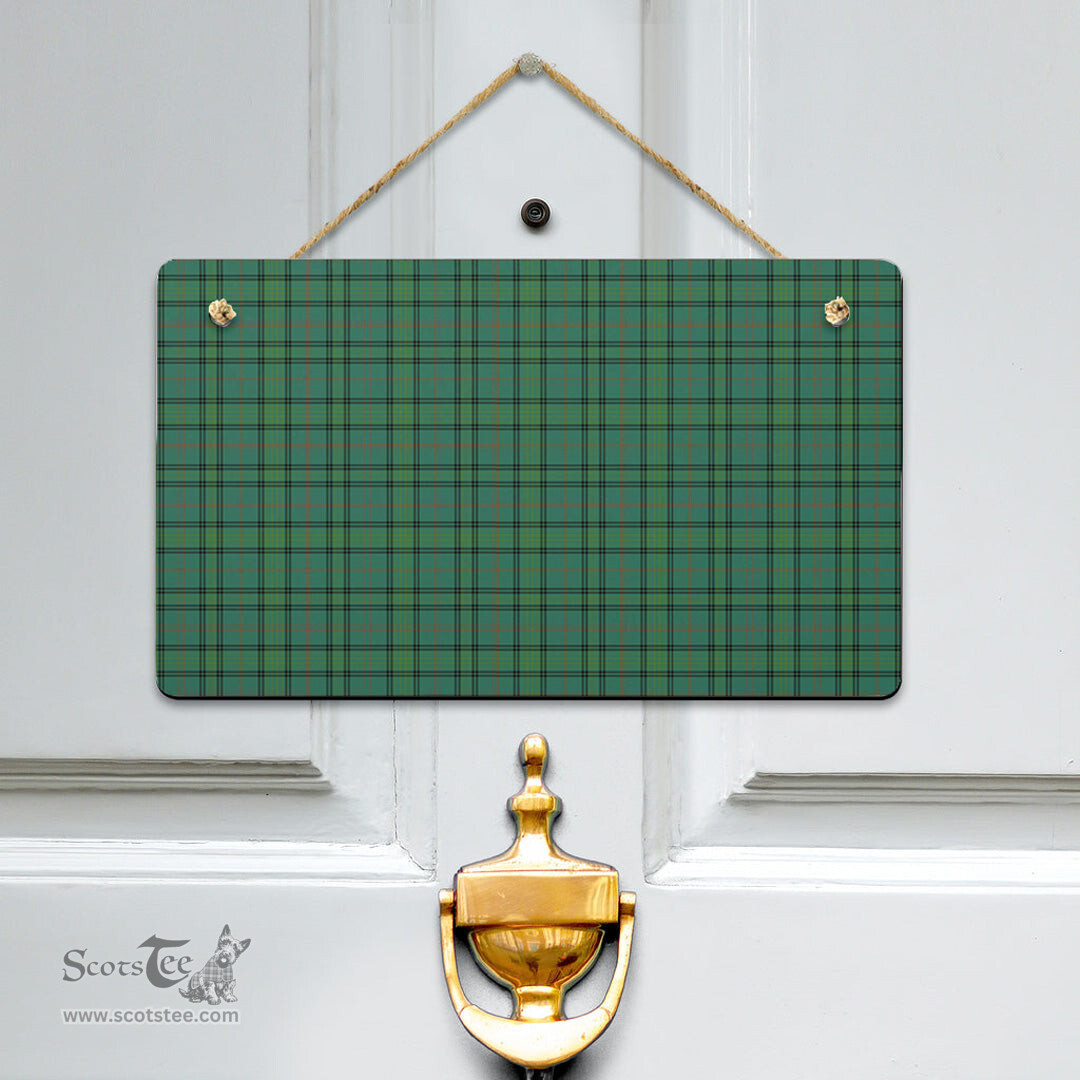 Scottish Ross Hunting Ancient Clan Tartan Door Sign - Classic Scottish Plaid Tartan Plaid