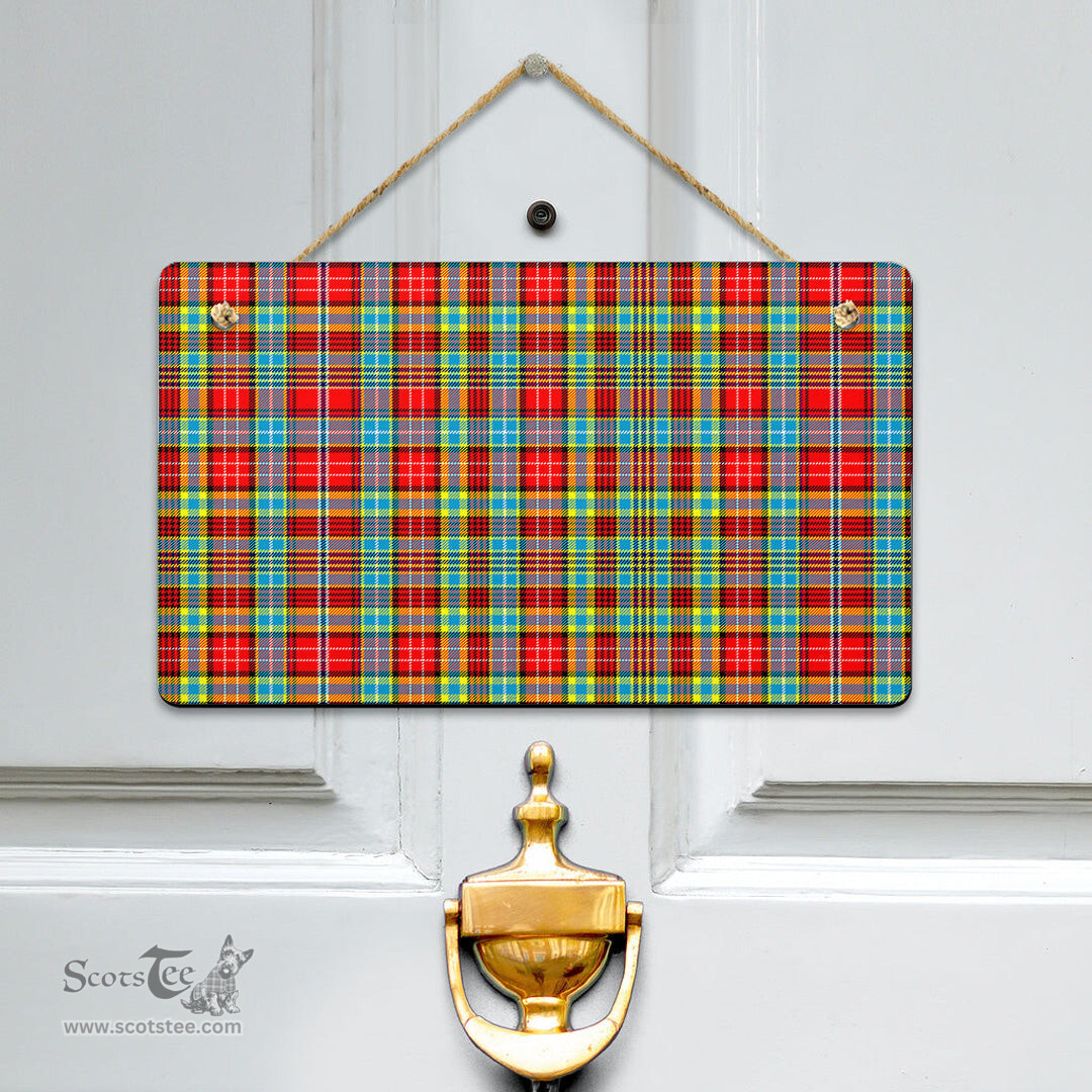 Scottish Ogilvie Clan Tartan Door Sign - Classic Scottish Plaid Tartan Plaid