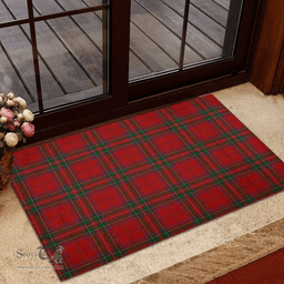 Scottish Stewart of Rothesay 02 Clan Tartan Rubber Door Mat - Classic Scottish Plaid Tartan Plaid