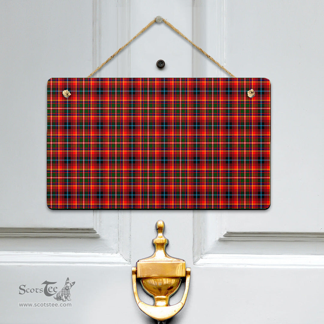 Scottish Innes Modern Clan Tartan Door Sign - Classic Scottish Plaid Tartan Plaid