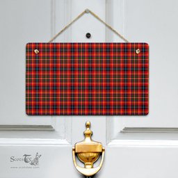 Scottish Innes Modern Clan Tartan Door Sign - Classic Scottish Plaid Tartan Plaid