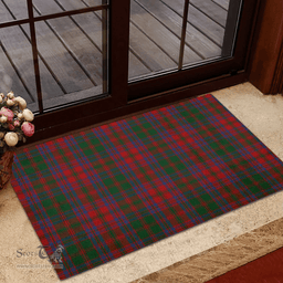 Scottish Stewart of Urrard Clan Tartan Rubber Door Mat - Classic Scottish Plaid Tartan Plaid