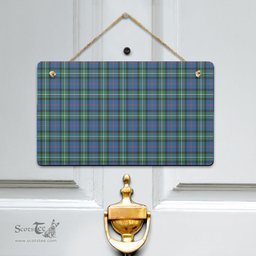 Scottish MacPhail Hunting Ancient Clan Tartan Door Sign - Classic Scottish Plaid Tartan Plaid