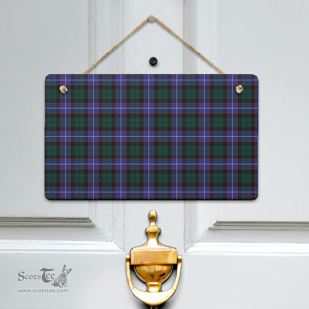 Scottish Guthrie Modern Clan Tartan Door Sign - Classic Scottish Plaid Tartan Plaid