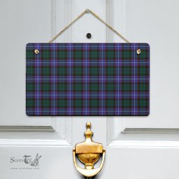 Scottish Guthrie Modern Clan Tartan Door Sign - Classic Scottish Plaid Tartan Plaid