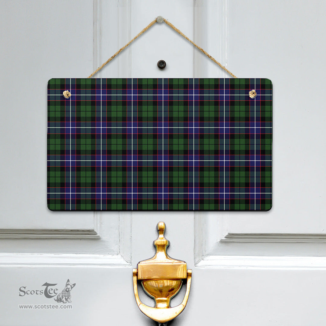 Scottish Galbraith Modern Clan Tartan Door Sign - Classic Scottish Plaid Tartan Plaid
