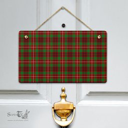 Scottish Ainslie Clan Tartan Door Sign - Classic Scottish Plaid Tartan Plaid
