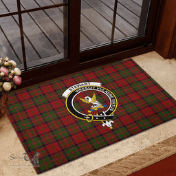 Scottish Stewart of Ardshiel Clan Tartan Rubber Door Mat - Classic Scottish Plaid Tartan Plaid