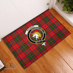 Scottish Stewart of Appin Modern Clan Tartan Rubber Door Mat - Classic Scottish Plaid Tartan Plaid