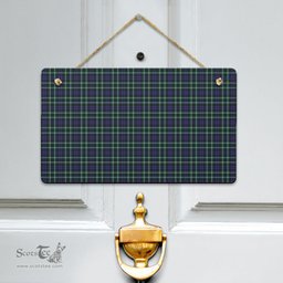 Scottish Graham of Montrose Modern Clan Tartan Door Sign - Classic Scottish Plaid Tartan Plaid