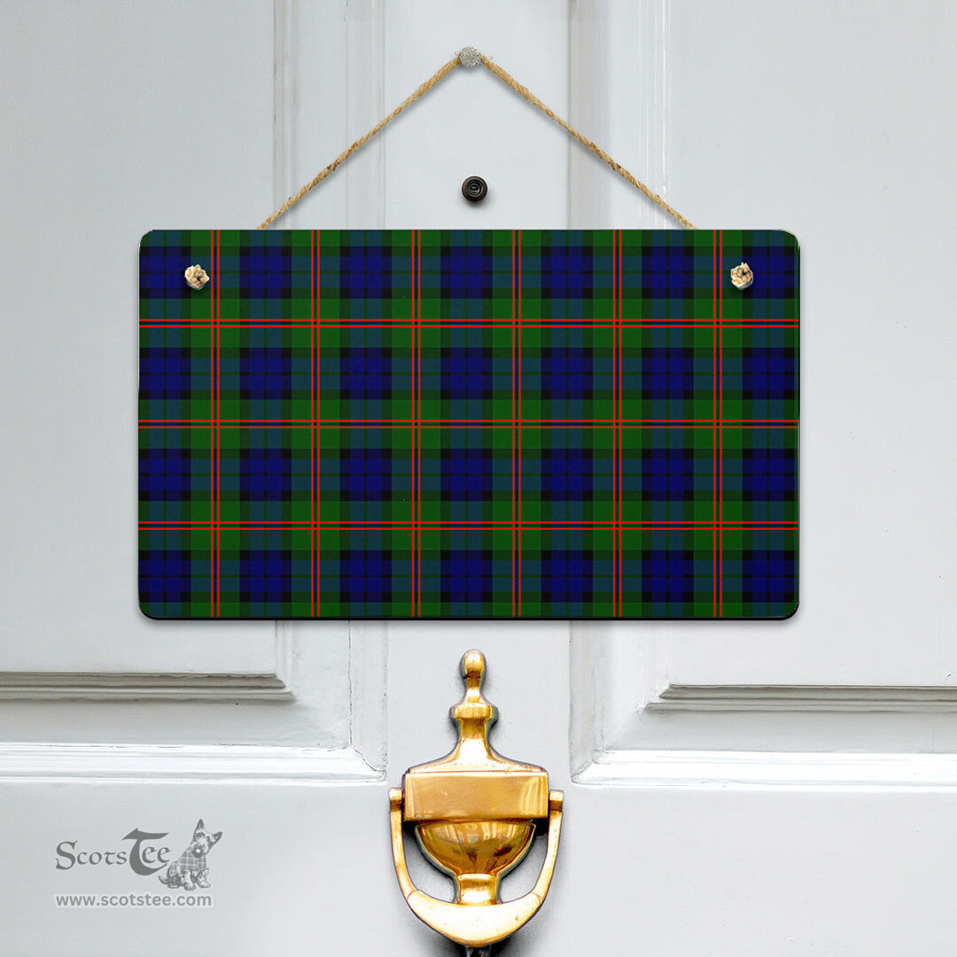 Scottish Dundas Modern 02 Clan Tartan Door Sign - Classic Scottish Plaid Tartan Plaid
