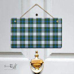 Scottish Campbell Dress Clan Tartan Door Sign - Classic Scottish Plaid Tartan Plaid
