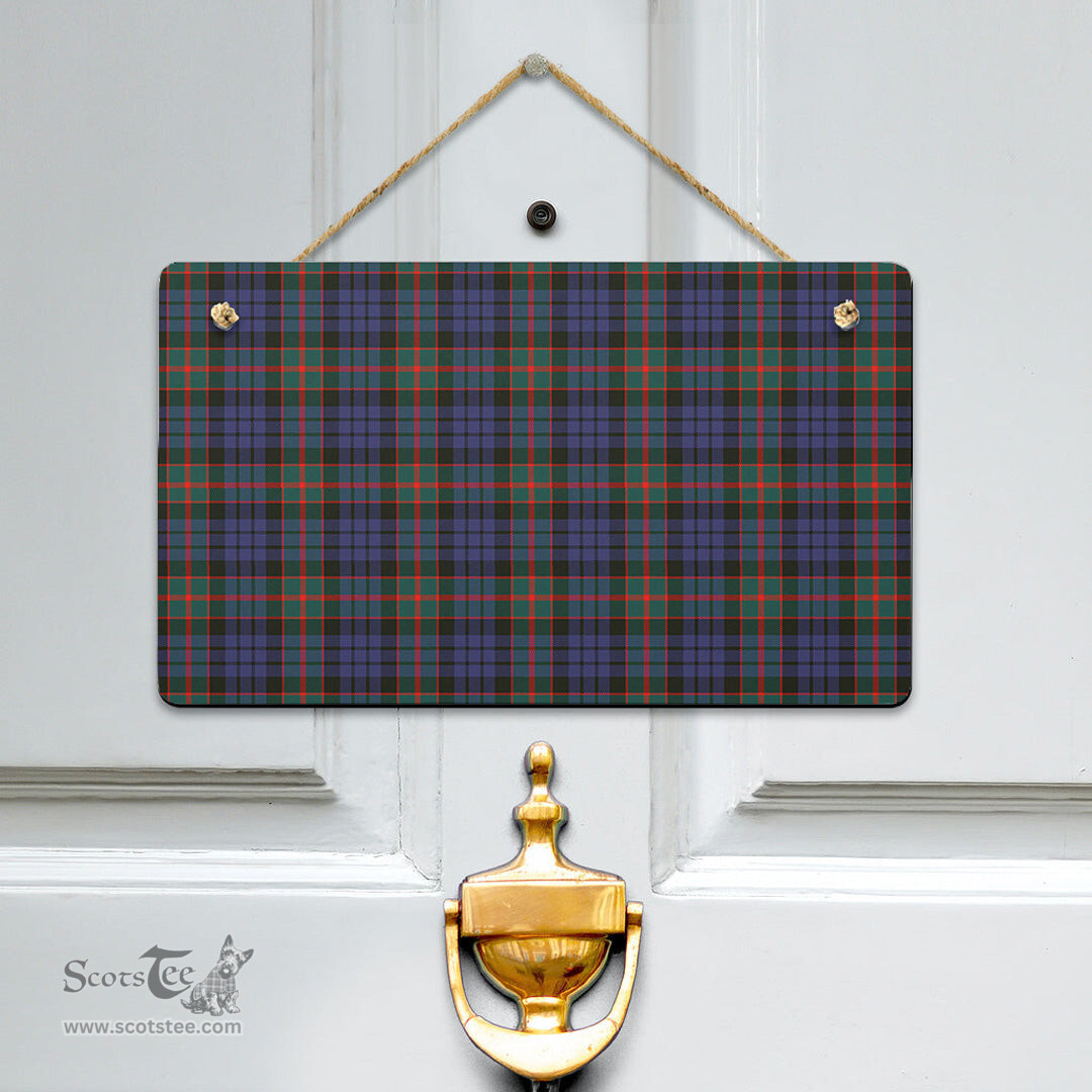 Scottish Fletcher of Dunans Clan Tartan Door Sign - Classic Scottish Plaid Tartan Plaid