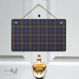 Scottish Fletcher of Dunans Clan Tartan Door Sign - Classic Scottish Plaid Tartan Plaid