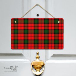 Scottish Kerr Modern Clan Tartan Door Sign - Classic Scottish Plaid Tartan Plaid