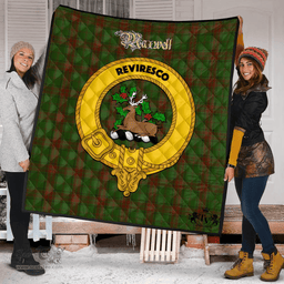 Scottish Maxwell Hunting Clan Tartan Quilt - Crest Gold Style Scottish Plaid Tartan Plaid
