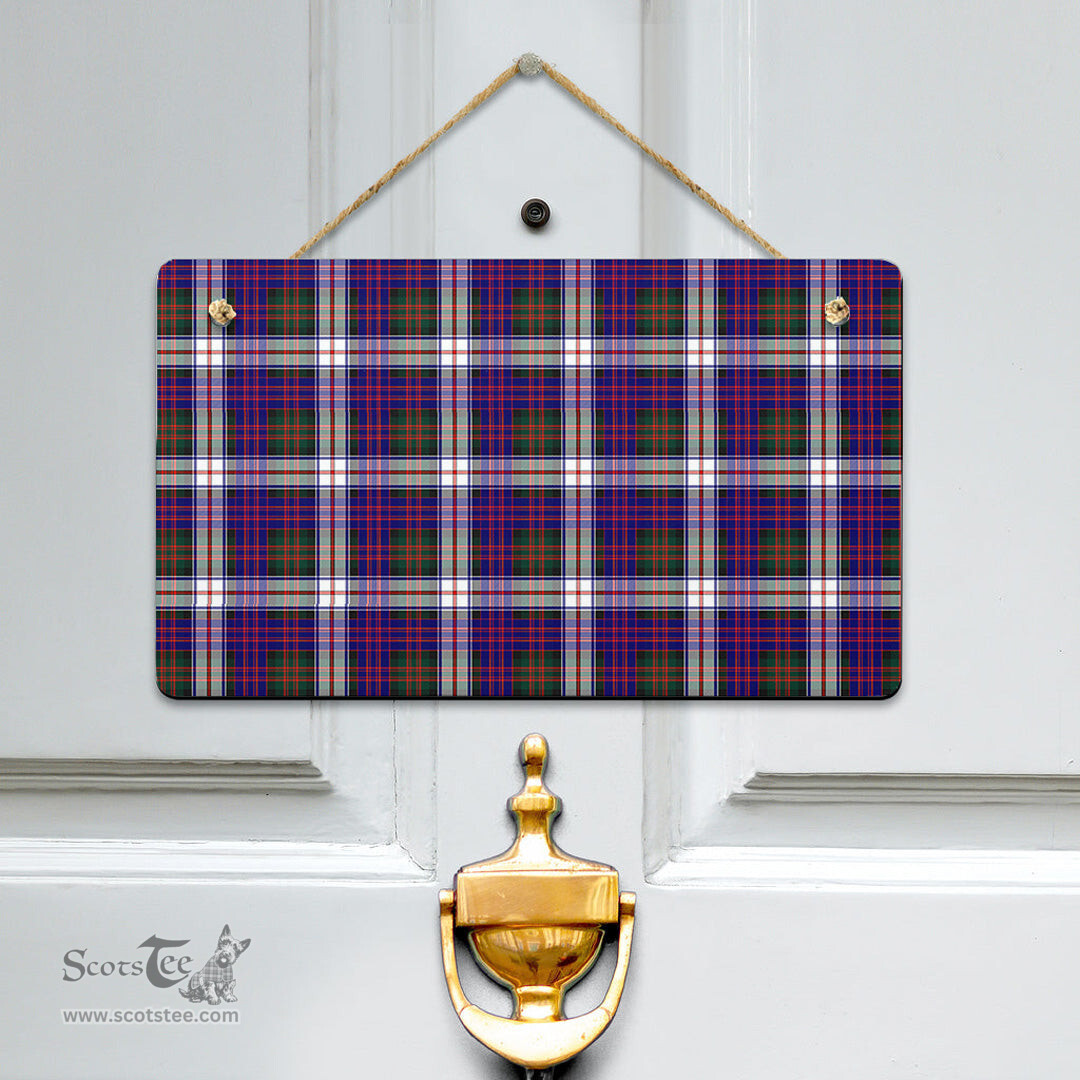 Scottish MacDonald Dress Modern Clan Tartan Door Sign - Classic Scottish Plaid Tartan Plaid