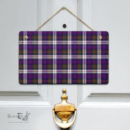 Scottish MacDonald Dress Modern Clan Tartan Door Sign - Classic Scottish Plaid Tartan Plaid