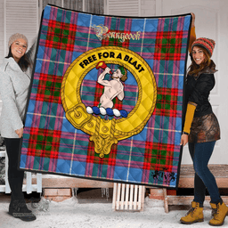 Scottish Pennycook Clan Tartan Quilt - Crest Gold Style Scottish Plaid Tartan Plaid