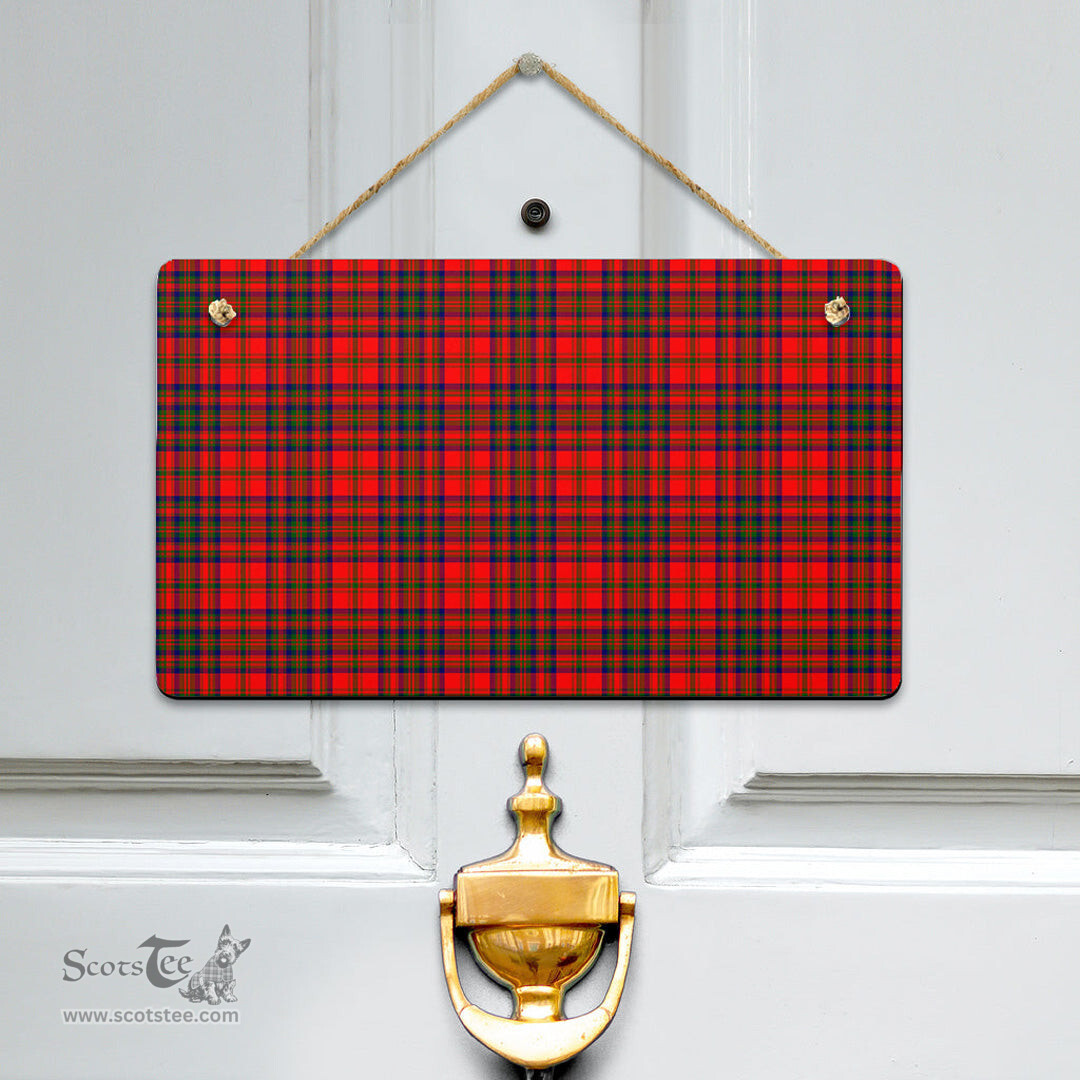 Scottish Matheson Modern Clan Tartan Door Sign - Classic Scottish Plaid Tartan Plaid