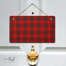 Scottish Matheson Modern Clan Tartan Door Sign - Classic Scottish Plaid Tartan Plaid