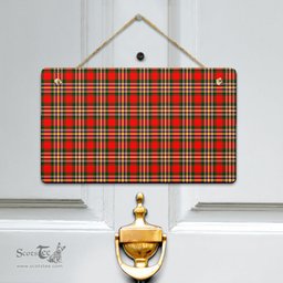 Scottish MacGill Modern Clan Tartan Door Sign - Classic Scottish Plaid Tartan Plaid
