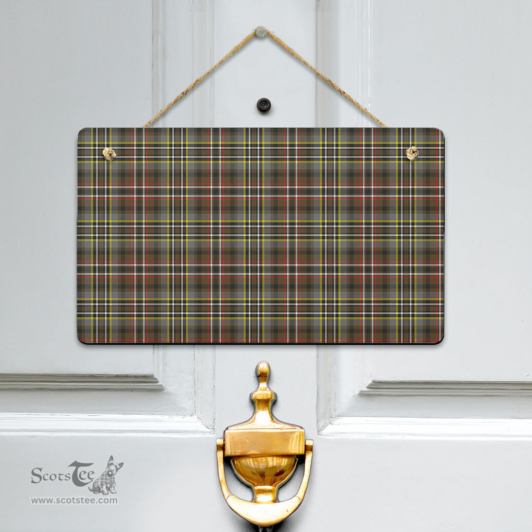 Scottish SCOTT GREEN WEATHERED Clan Tartan Door Sign - Classic Scottish Plaid Tartan Plaid