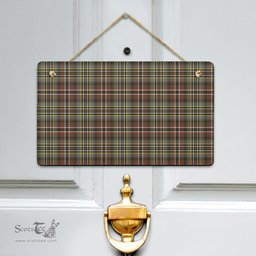 Scottish SCOTT GREEN WEATHERED Clan Tartan Door Sign - Classic Scottish Plaid Tartan Plaid