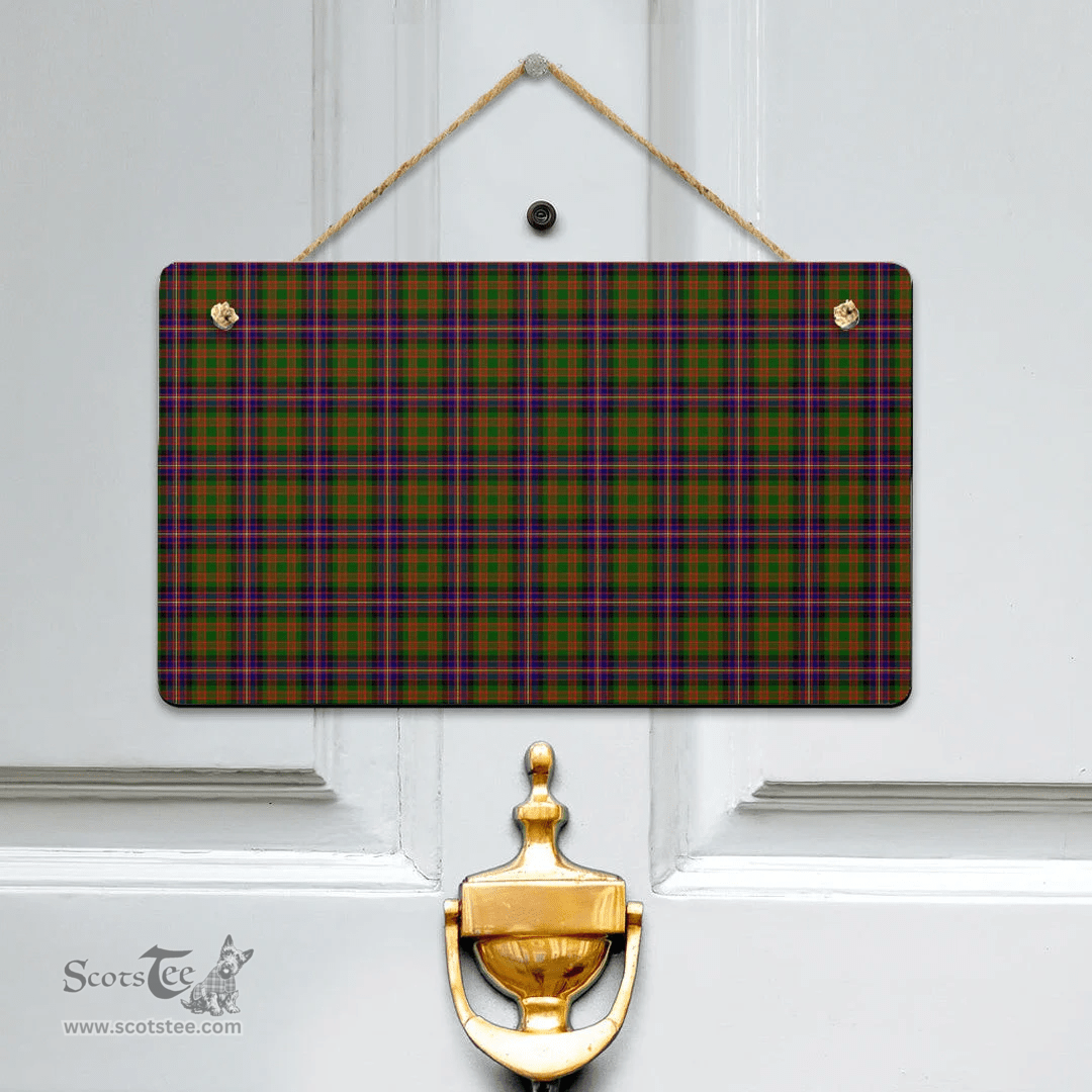 Scottish Cochrane Modern Clan Tartan Door Sign - Classic Scottish Plaid Tartan Plaid