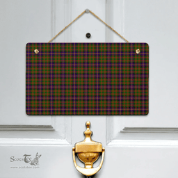 Scottish Cochrane Modern Clan Tartan Door Sign - Classic Scottish Plaid Tartan Plaid