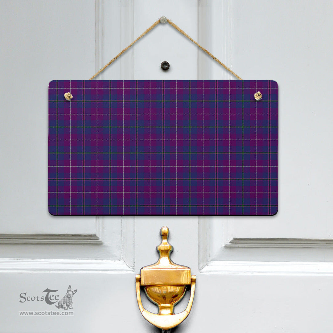 Scottish Pride of Glencoe Clan Tartan Door Sign - Classic Scottish Plaid Tartan Plaid