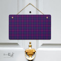 Scottish Pride of Glencoe Clan Tartan Door Sign - Classic Scottish Plaid Tartan Plaid