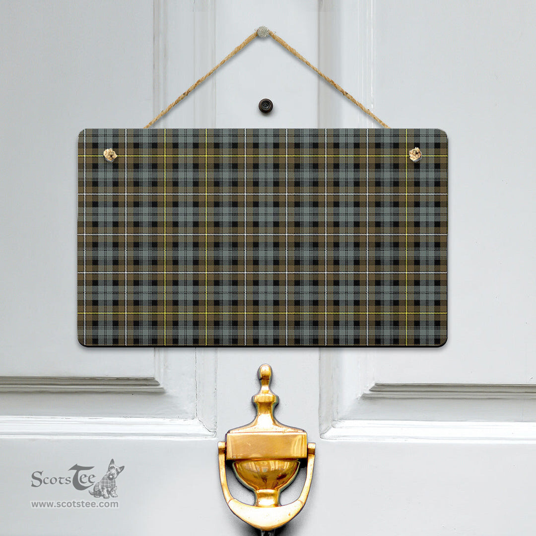 Scottish Campbell Argyll Weathered Clan Tartan Door Sign - Classic Scottish Plaid Tartan Plaid