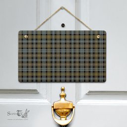Scottish Campbell Argyll Weathered Clan Tartan Door Sign - Classic Scottish Plaid Tartan Plaid