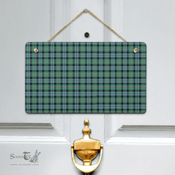 Scottish Melville Clan Tartan Door Sign - Classic Scottish Plaid Tartan Plaid
