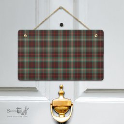 Scottish SCOTT BROWN ANCIENT Clan Tartan Door Sign - Classic Scottish Plaid Tartan Plaid