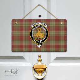 Scottish MacGillivray Hunting Ancient Clan Tartan Door Sign - Crest Classic Scottish Plaid Tartan Plaid