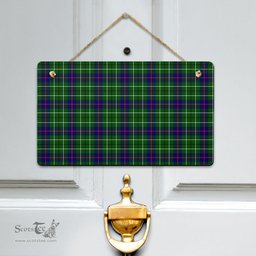 Scottish Duncan Modern Clan Tartan Door Sign - Classic Scottish Plaid Tartan Plaid