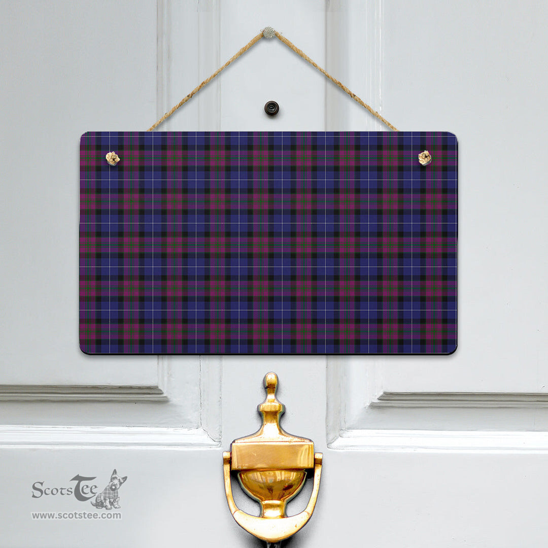 Scottish Pride of Scotland Clan Tartan Door Sign - Classic Scottish Plaid Tartan Plaid