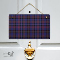 Scottish Pride of Scotland Clan Tartan Door Sign - Classic Scottish Plaid Tartan Plaid