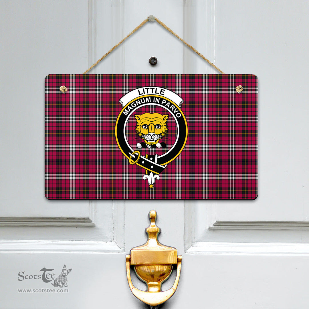 Scottish Little Clan Tartan Door Sign - Crest Classic Scottish Plaid Tartan Plaid