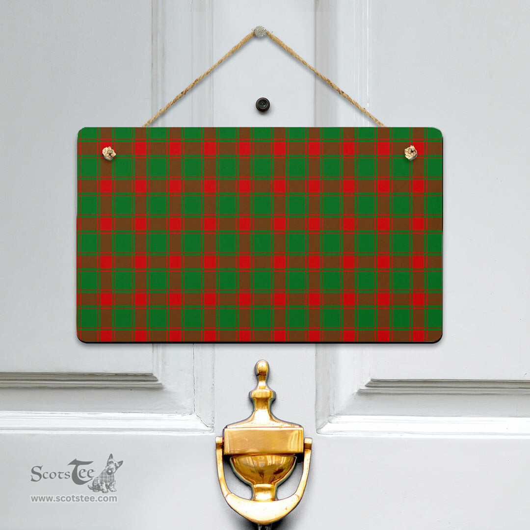 Scottish Middleton Modern Clan Tartan Door Sign - Classic Scottish Plaid Tartan Plaid