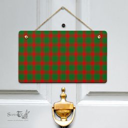 Scottish Middleton Modern Clan Tartan Door Sign - Classic Scottish Plaid Tartan Plaid
