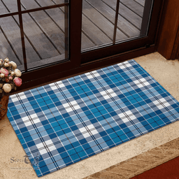 Scottish Roberton Clan Tartan Rubber Door Mat - Classic Scottish Plaid Tartan Plaid