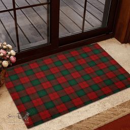Scottish Stewart of Atholl Clan Tartan Rubber Door Mat - Classic Scottish Plaid Tartan Plaid