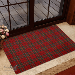 Scottish Stewart of Galloway 01 Clan Tartan Rubber Door Mat - Classic Scottish Plaid Tartan Plaid