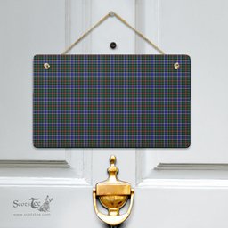 Scottish Ogilvie Hunting Modern Clan Tartan Door Sign - Classic Scottish Plaid Tartan Plaid