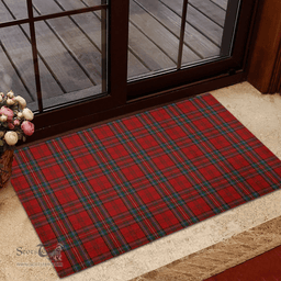Scottish Stewart of Appin 03 Clan Tartan Rubber Door Mat - Classic Scottish Plaid Tartan Plaid