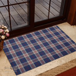 Scottish Stewart of Appin Hunting Dress Clan Tartan Rubber Door Mat - Classic Scottish Plaid Tartan Plaid